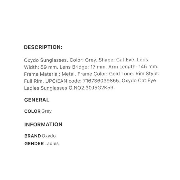 Oxydo Cat Eye Sunglasses - Picture 17 of 17